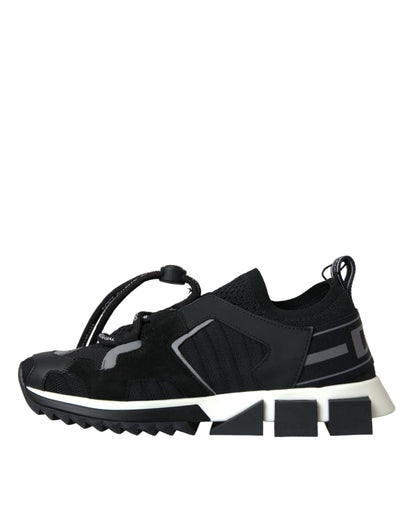 Dolce & Gabbana Black Mesh Sorrento Trekking Sneakers Shoes by Dolce & Gabbana