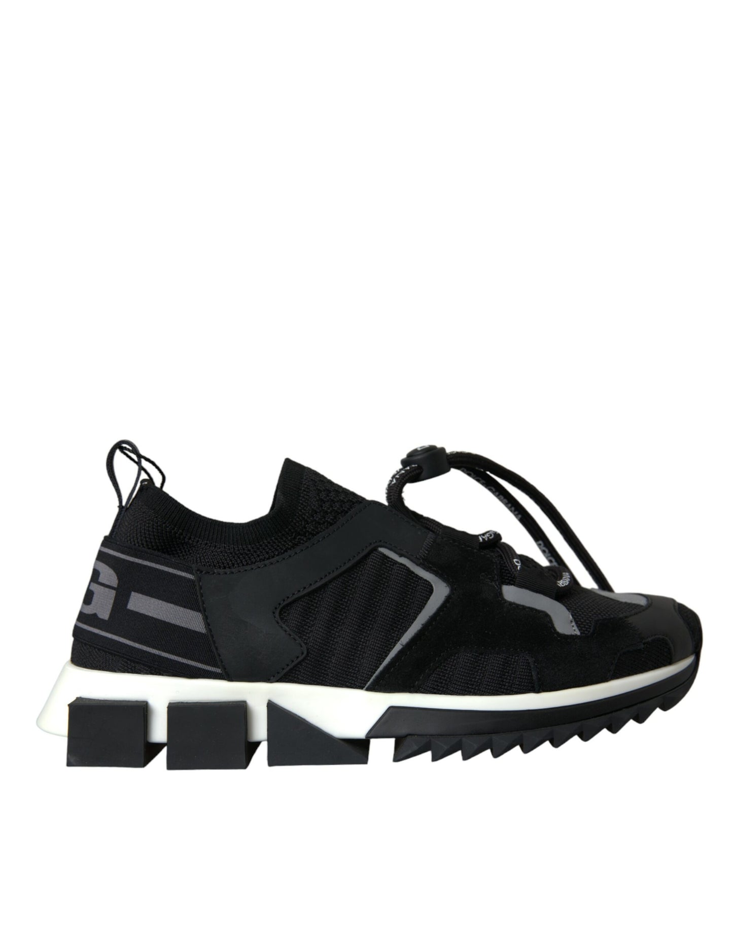 Dolce & Gabbana Black Mesh Sorrento Trekking Sneakers Shoes by Dolce & Gabbana