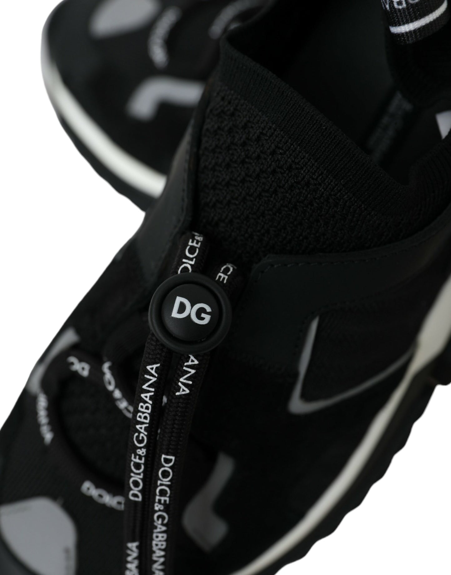 Dolce & Gabbana Black Mesh Sorrento Trekking Sneakers Shoes by Dolce & Gabbana