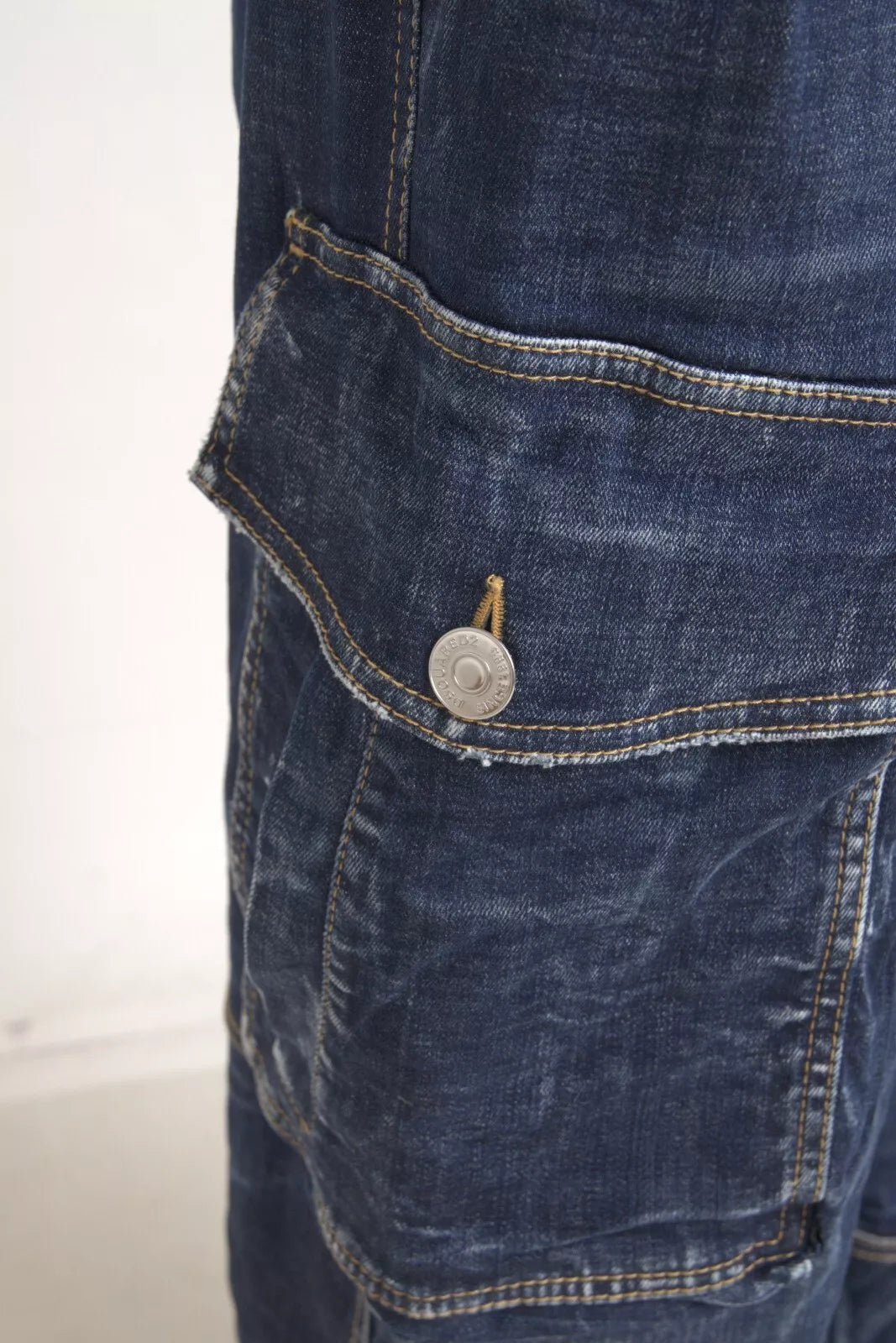 Dsquared² Blue High Waist Cotton Cargo Baggy Denim Jeans by Dsquared²