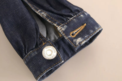 Dsquared² Blue High Waist Cotton Cargo Baggy Denim Jeans by Dsquared²