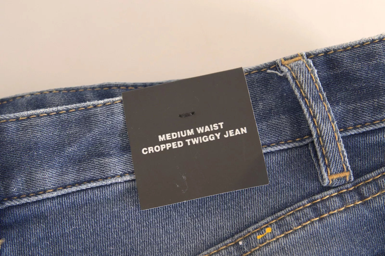 Dsquared² Blue Mid Waist Cropped Twiggy Denim Jeans by Dsquared²