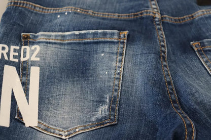 Dsquared² Blue Icon Low Waist Cropped Cool Girl Denim Jeans by Dsquared²