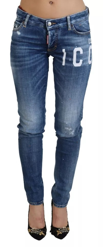 Dsquared² Blue Icon Low Waist Skinny Jennifer Denim Jeans by Dsquared²