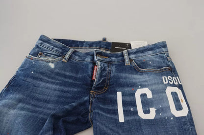 Dsquared² Blue Icon Low Waist Skinny Jennifer Denim Jeans by Dsquared²
