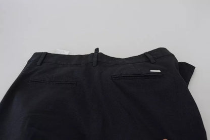 Dsquared² Black Checkered High Waist Straight Pants by Dsquared²