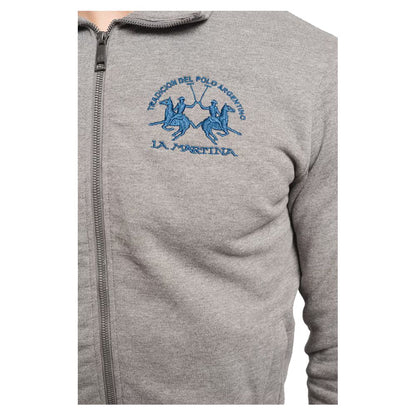 La Martina Gray Cotton Sweater by La Martina