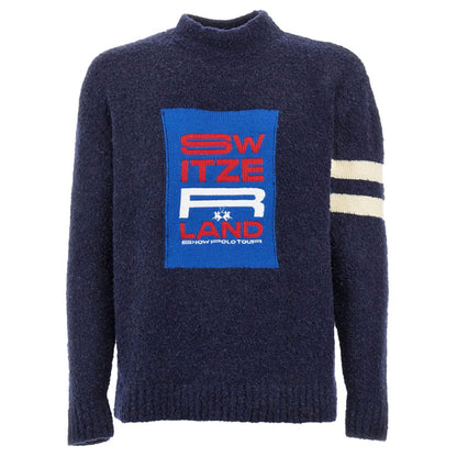 La Martina Blue Polyamide Sweater by La Martina