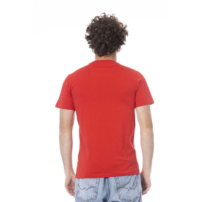 Cavalli Class Red Cotton Men T-Shirt by Cavalli Class