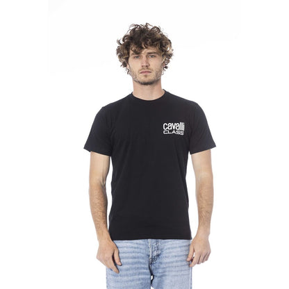 Cavalli Class Black Cotton Men T-Shirt by Cavalli Class