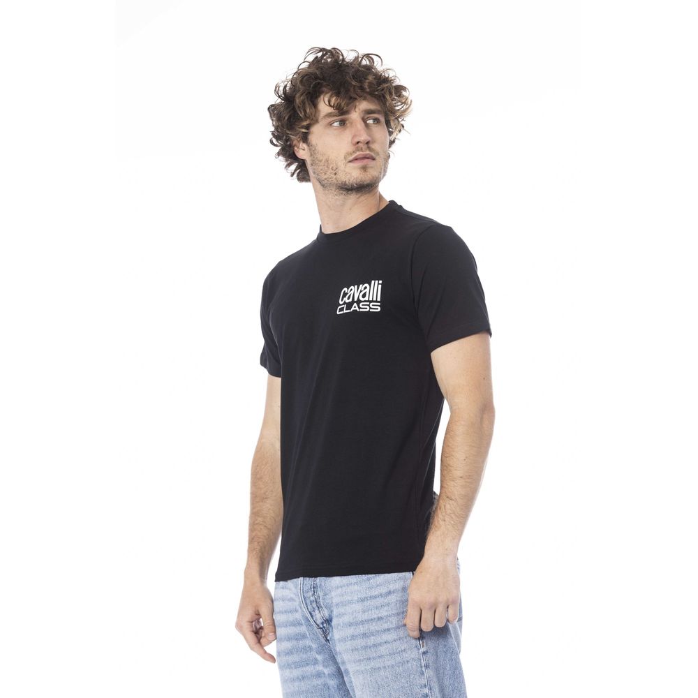 Cavalli Class Black Cotton Men T-Shirt by Cavalli Class