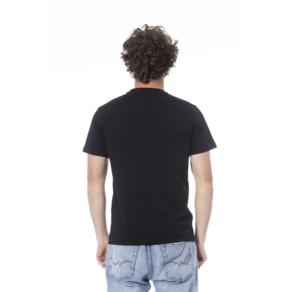 Cavalli Class Black Cotton Men T-Shirt by Cavalli Class