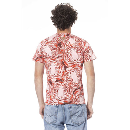 Cavalli Class Red Cotton Men T-Shirt by Cavalli Class