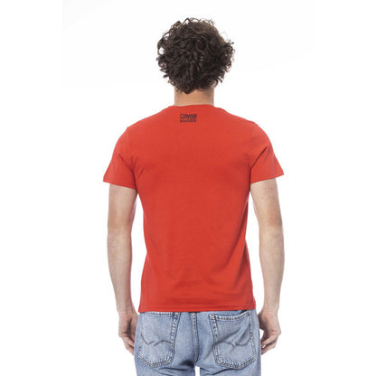 Cavalli Class Red Cotton Men T-Shirt by Cavalli Class