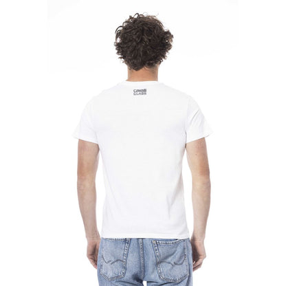 Cavalli Class White Cotton Men T-Shirt by Cavalli Class