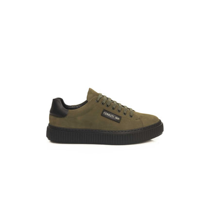 Cerruti 1881 Green Cowhide Men Sneaker by Cerruti 1881