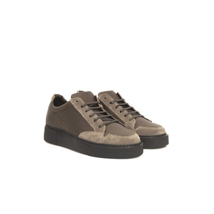 Cerruti 1881 Beige Leather Men Sneaker by Cerruti 1881