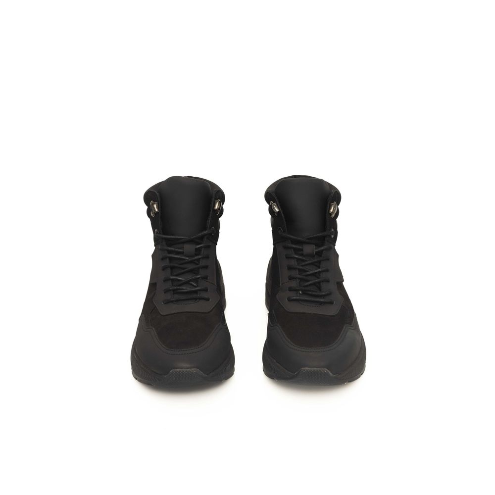 Cerruti 1881 Black Leather Men Sneaker by Cerruti 1881