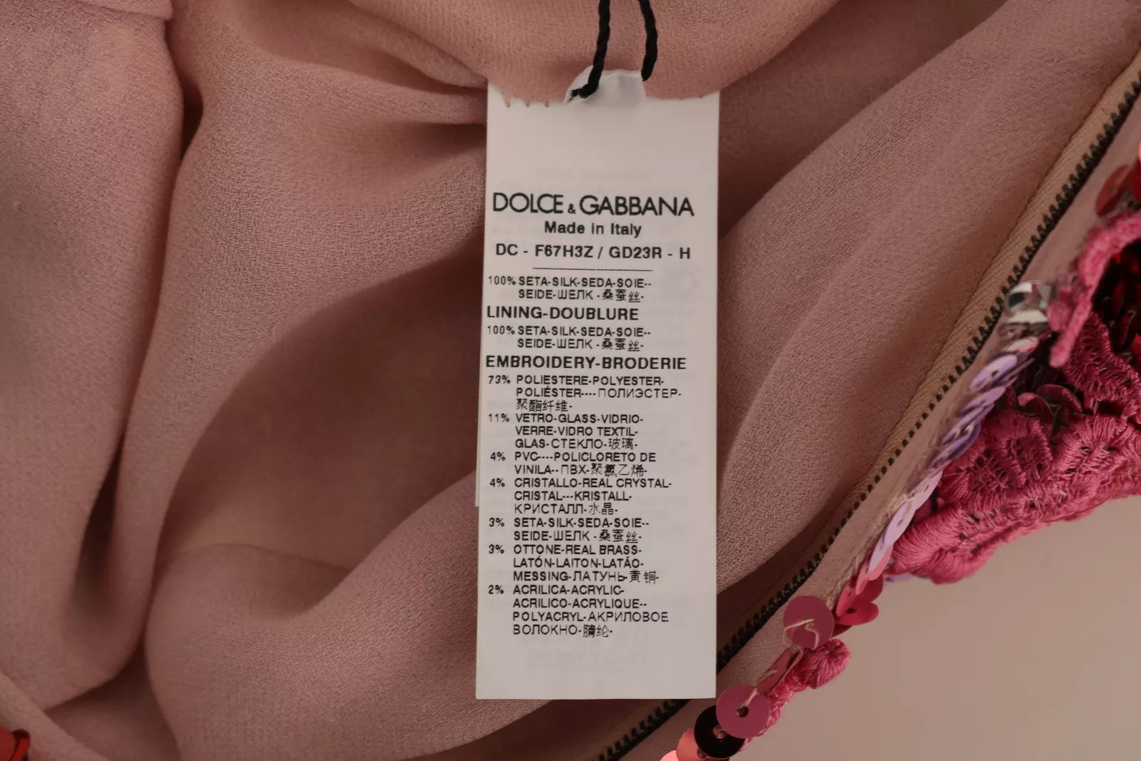 Dolce & Gabbana Pink Floral Sequined Crystal Gown Dress by Dolce & Gabbana