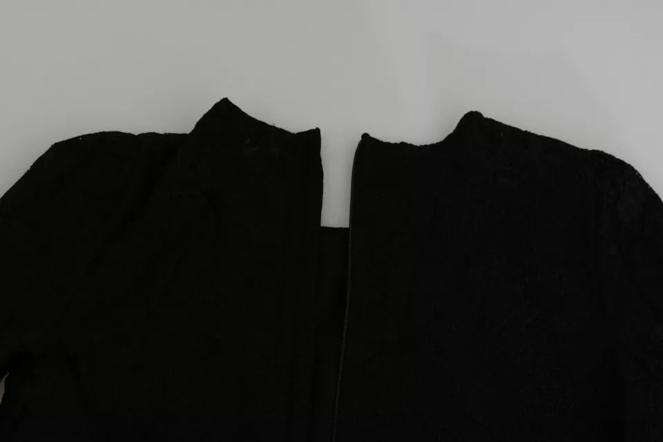 Dolce & Gabbana Black Lace Long Sleeves Blouse STAFF Top by Dolce & Gabbana