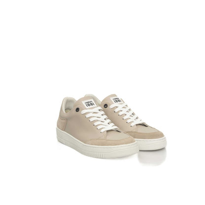 Cerruti 1881 Beige Leather Women Platform Sneaker by Cerruti 1881