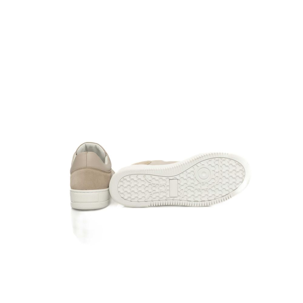 Cerruti 1881 Beige Leather Women Platform Sneaker by Cerruti 1881