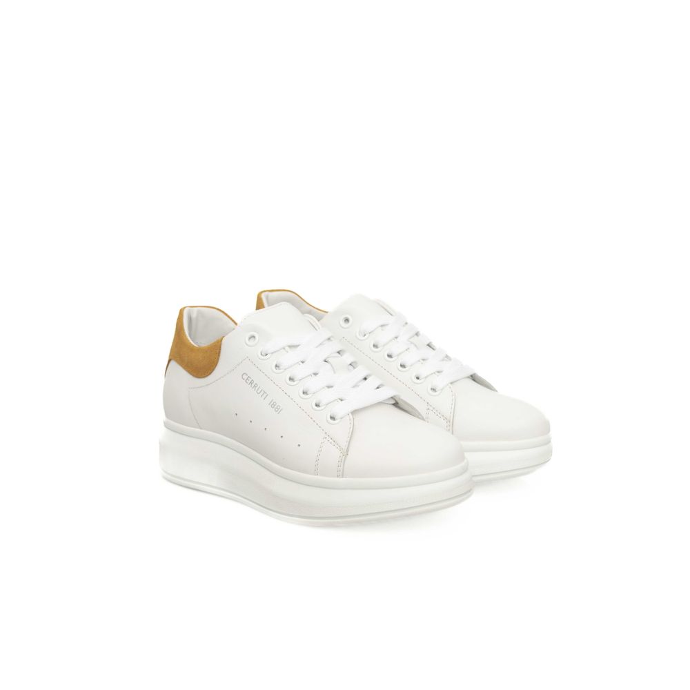 Cerruti 1881 White Leather Women Sneaker by Cerruti 1881
