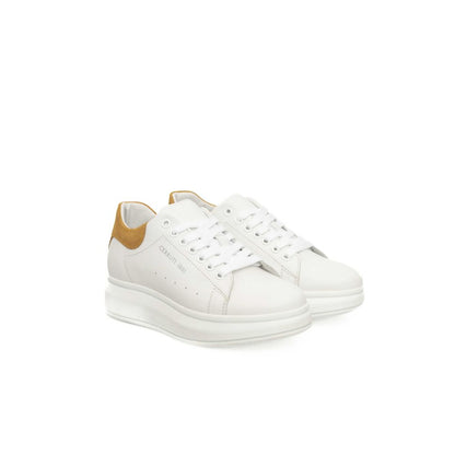 Cerruti 1881 White Leather Women Sneaker by Cerruti 1881