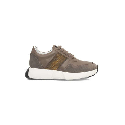 Cerruti 1881 Beige Leather Women Sneaker by Cerruti 1881