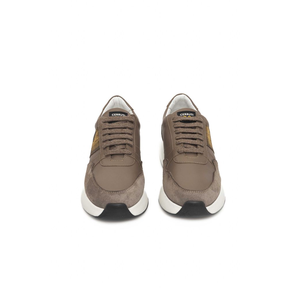 Cerruti 1881 Beige Leather Women Sneaker by Cerruti 1881