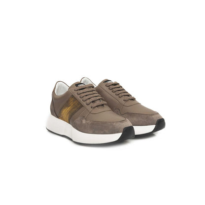 Cerruti 1881 Beige Leather Women Sneaker by Cerruti 1881
