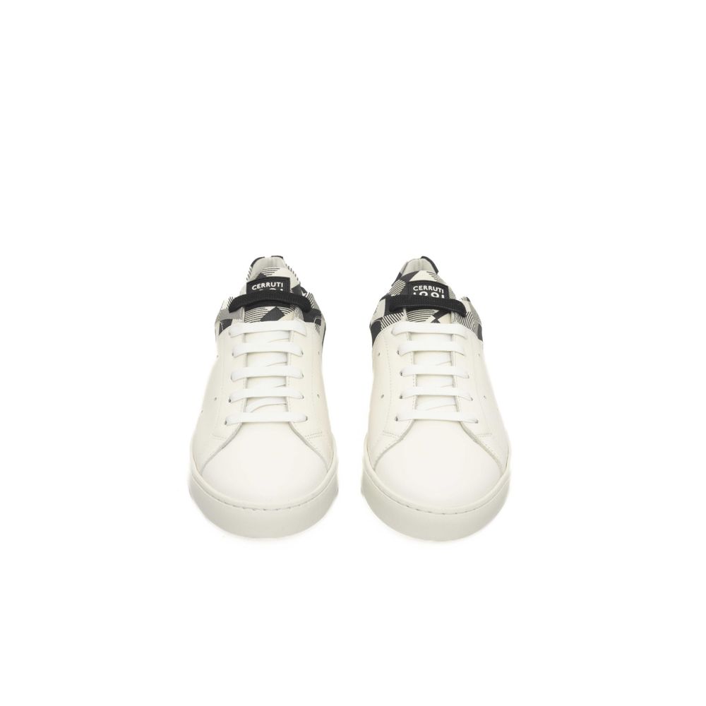 Cerruti 1881 White Calfskin Men Sneaker by Cerruti 1881