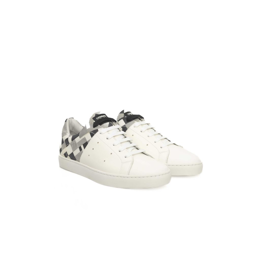 Cerruti 1881 White Calfskin Men Sneaker by Cerruti 1881