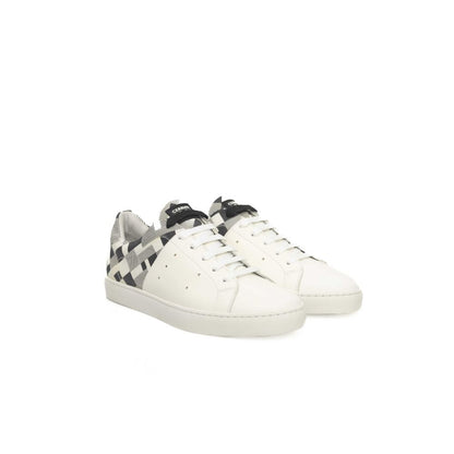 Cerruti 1881 White Calfskin Men Sneaker by Cerruti 1881