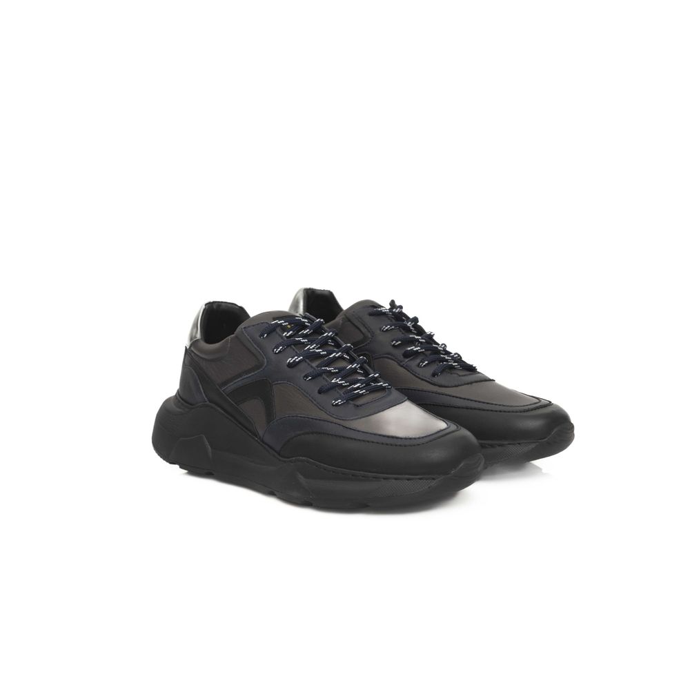 Cerruti 1881 Blue Cowhide Men Sneaker by Cerruti 1881