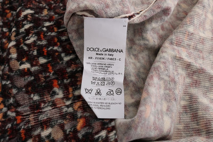 Haut sans manches en laine tricotée multicolore Dolce &amp; Gabbana