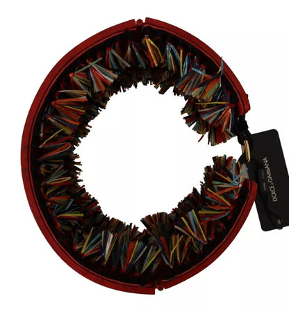 Dolce &amp; Gabbana Multicolor Floral Wide Waist Carretto Belt