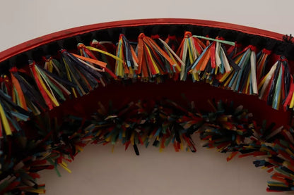 Dolce &amp; Gabbana Multicolor Floral Wide Waist Carretto Belt