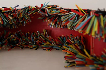 Dolce &amp; Gabbana Multicolor Floral Wide Waist Carretto Belt