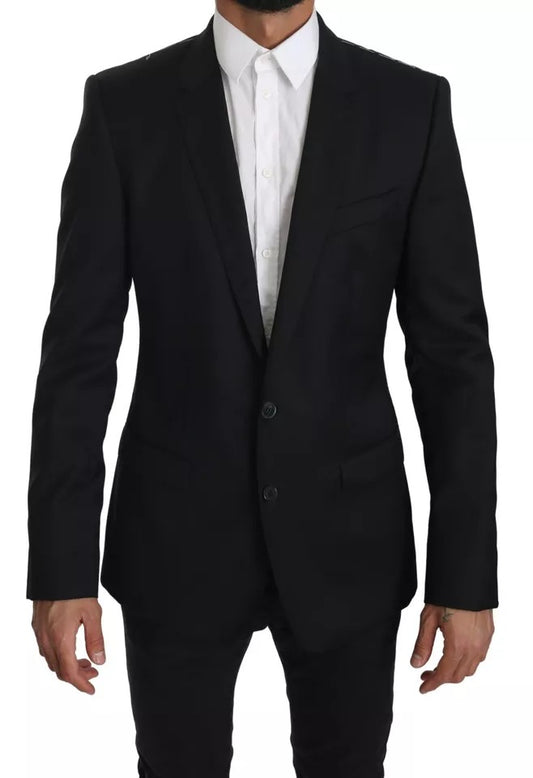 Dolce &amp; Gabbana Veste Slim Noire Manteau Blazer MARTINI