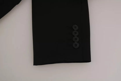 Dolce &amp; Gabbana Black Slim Jacket Coat Blazer MARTINI