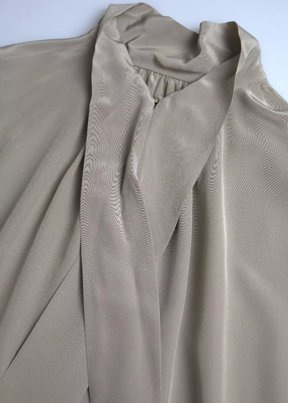 Dolce & Gabbana Gray Mock Neck Long Sleeves Top Blouse by Dolce & Gabbana
