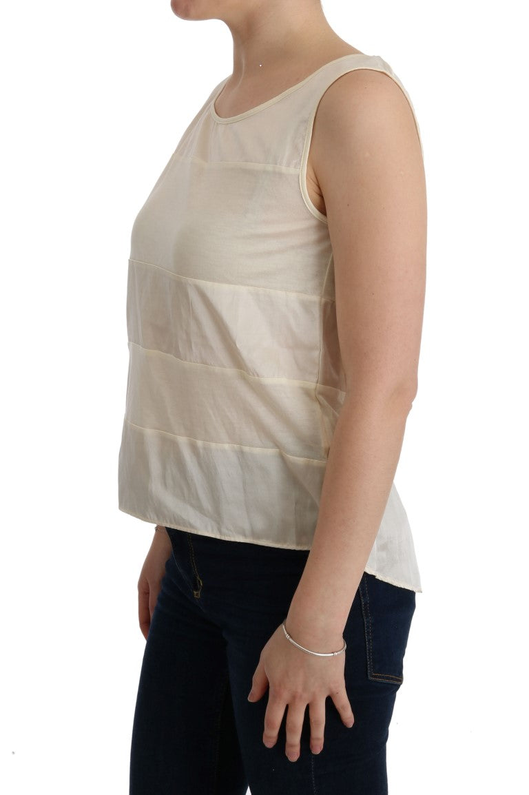 Haut beige sans manches en modal Costume National - Elevated Basics