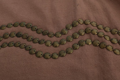 Pull ras du cou en coton marron chic John Galliano
