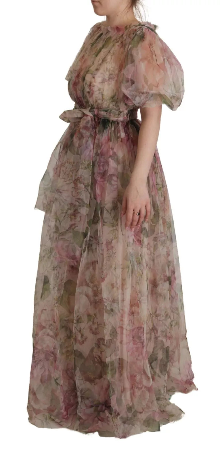 Dolce & Gabbana Multicolor Floral Print Long Maxi Gown Dress by Dolce & Gabbana