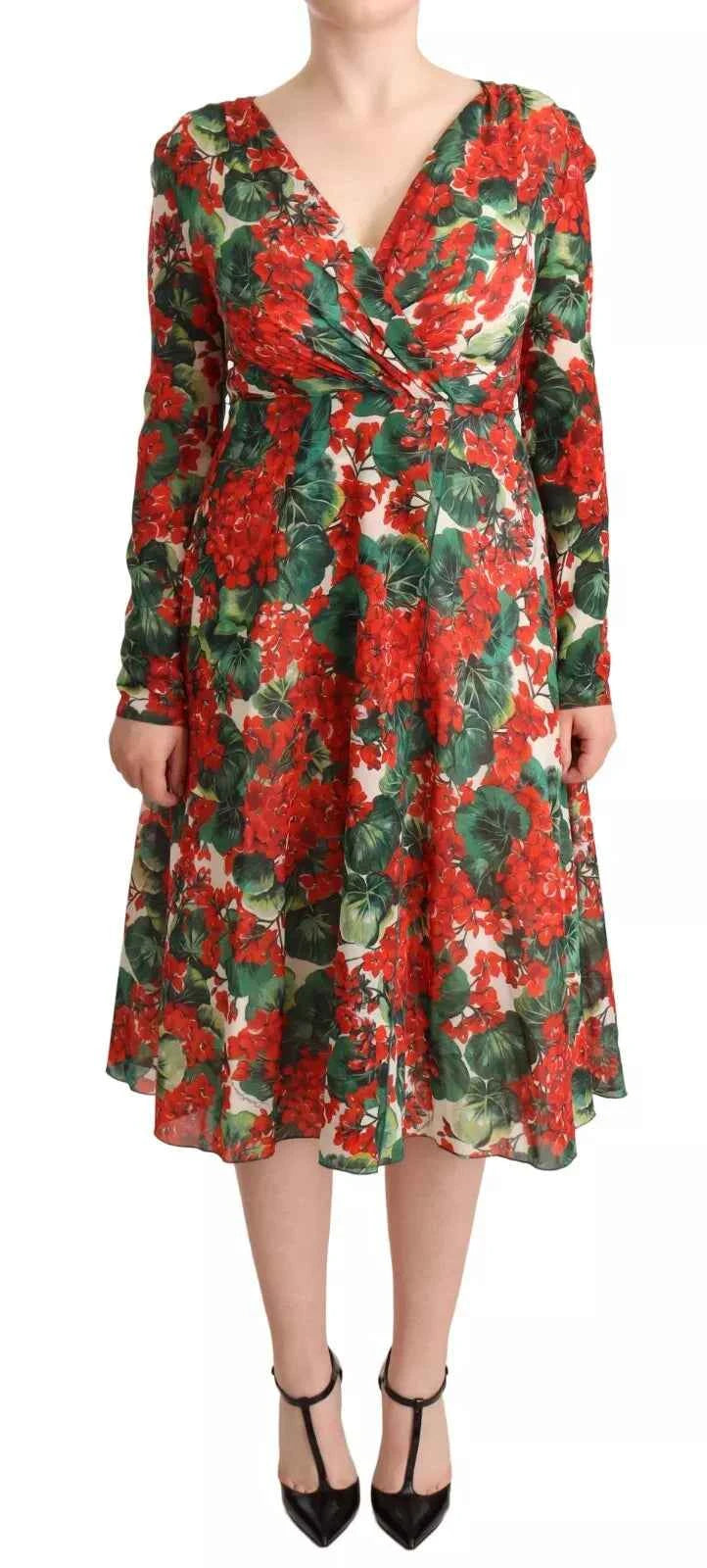 Dolce & Gabbana Portofino Zijde Shift Dress Wit Bloemen