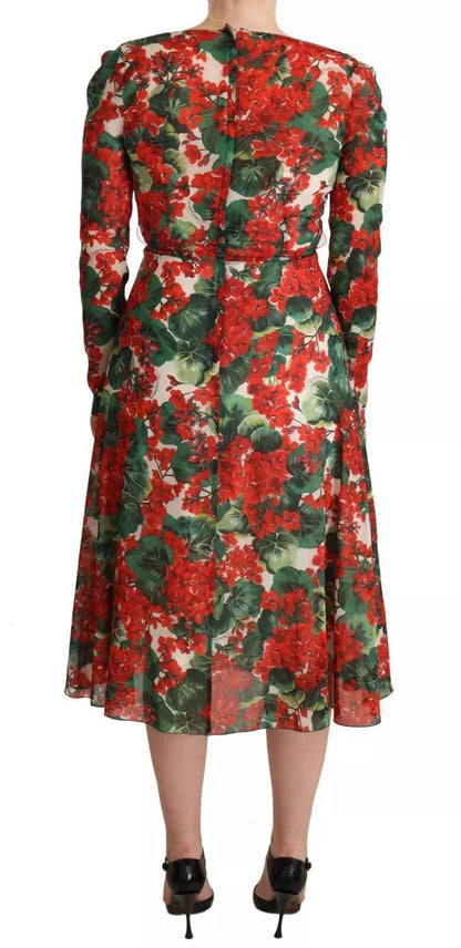 Dolce & Gabbana Portofino Zijde Shift Dress Wit Bloemen