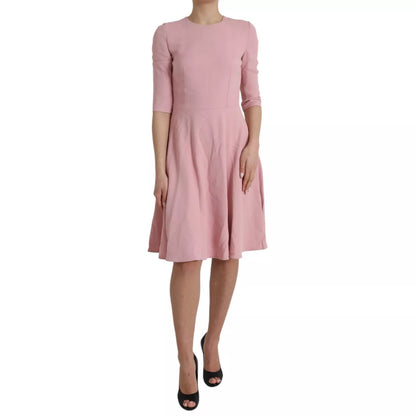 Dolce & Gabbana Pink A-line Flare Viscose Short Sleeves Dress by Dolce & Gabbana