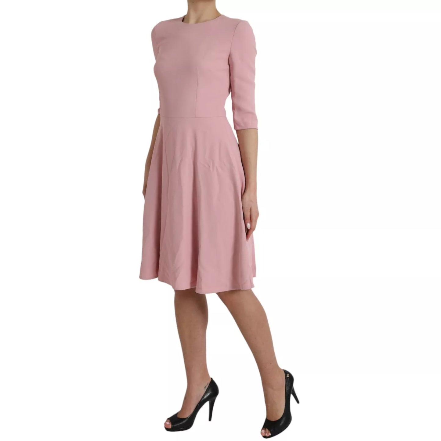Dolce & Gabbana Pink A-line Flare Viscose Short Sleeves Dress by Dolce & Gabbana