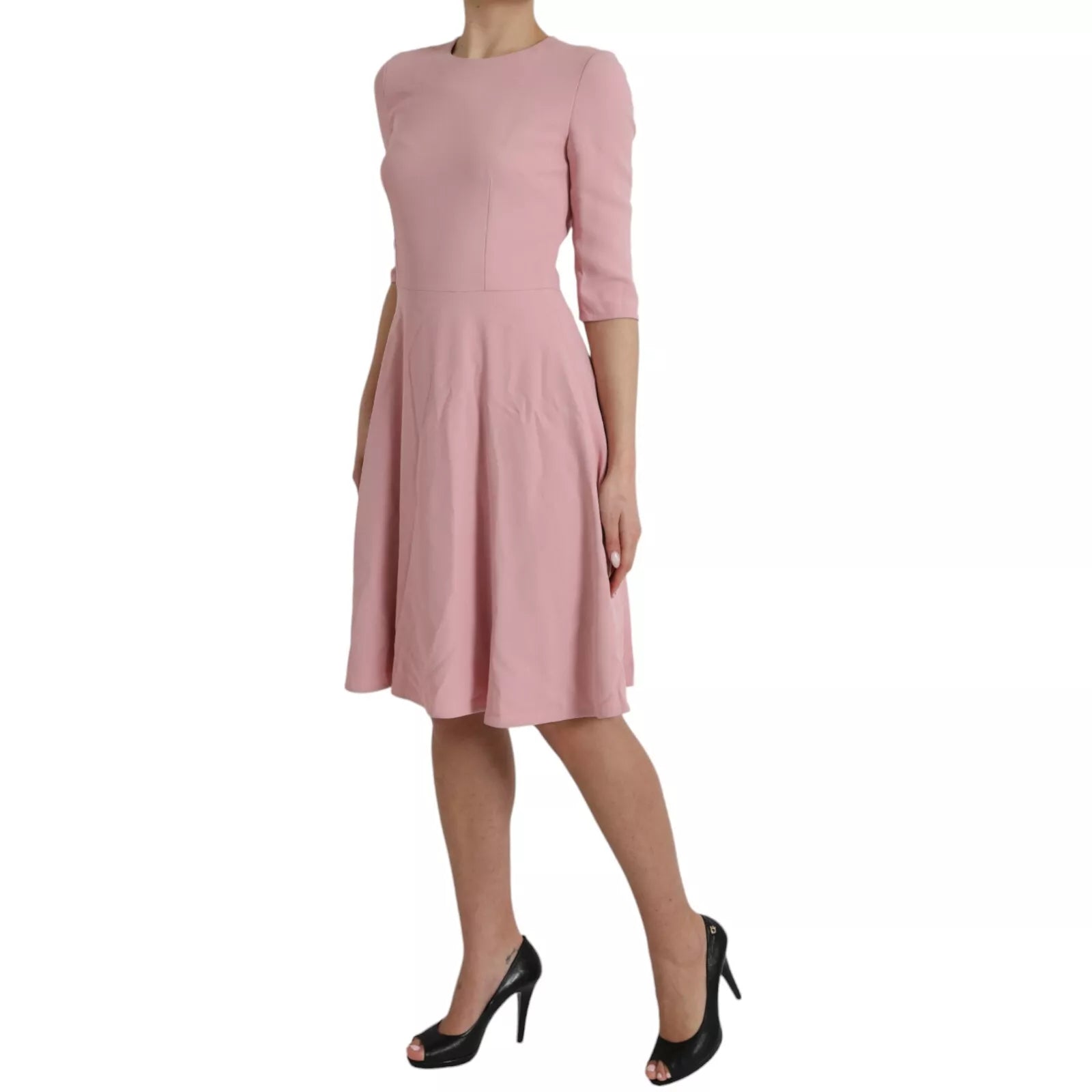 Dolce & Gabbana Pink A-line Flare Viscose Short Sleeves Dress by Dolce & Gabbana